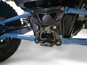 Polaris RZR Pro XP Radius Rod Plate - Rear - Elektric Off Road - With Tow Hook, Anodized - Black - `20-`24